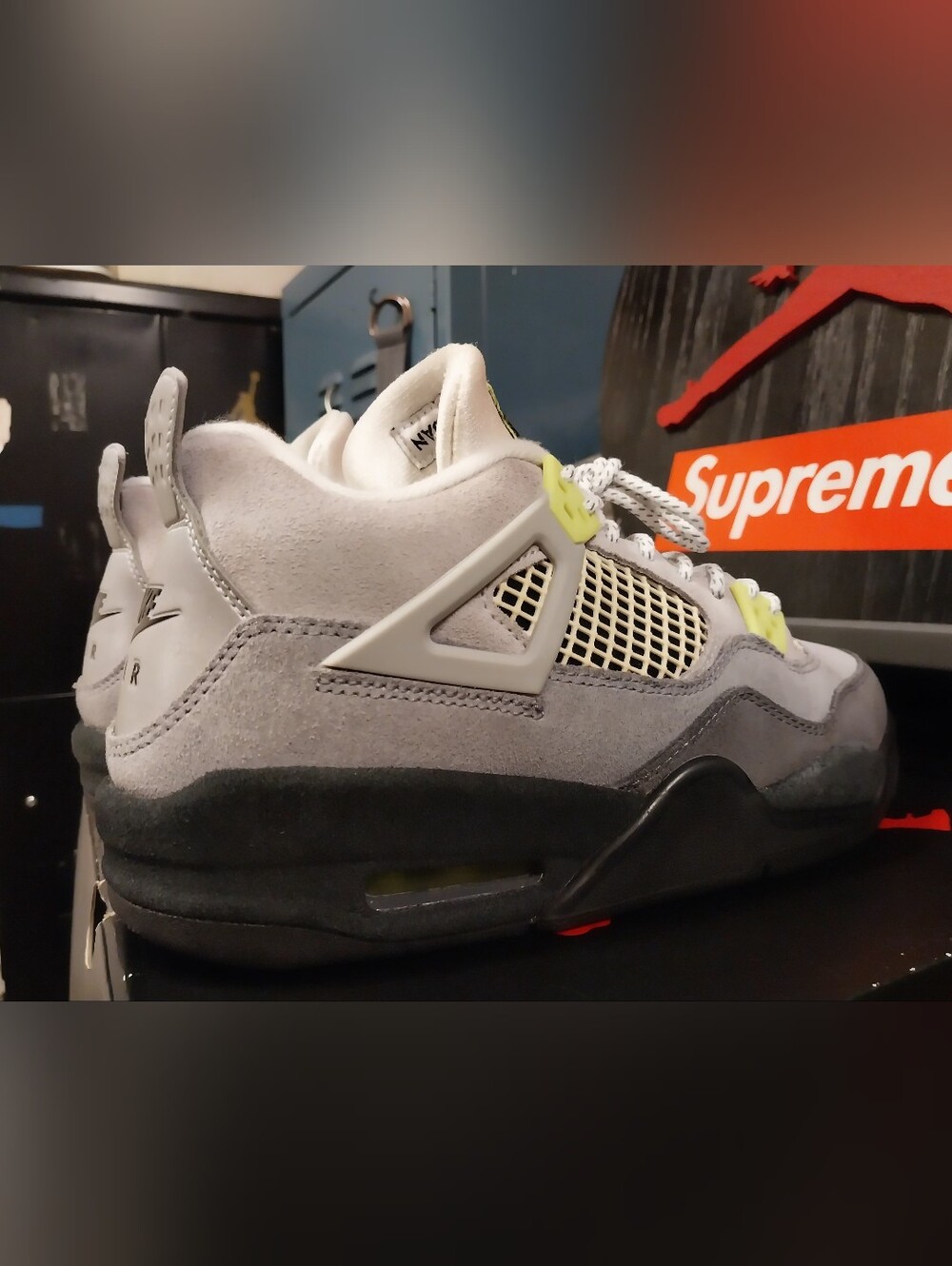 Retro Jordan 4 Neon Grey Air Max 95 Gs Size 7